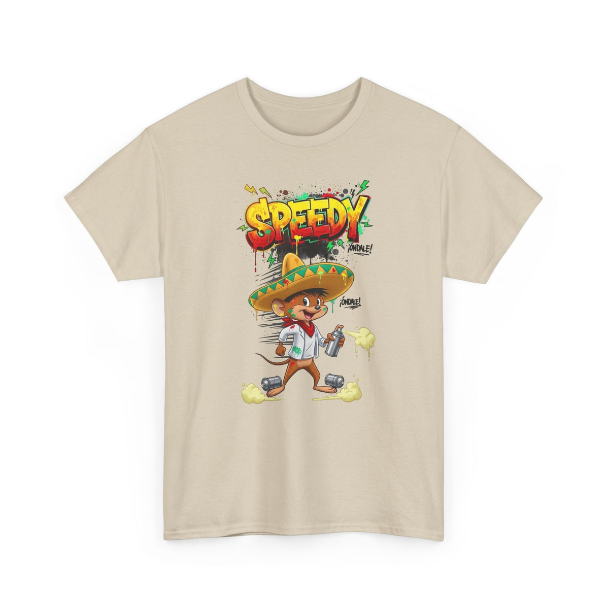 Speedy Sombrero Cartoon Tee — Mexican Street Food Runner Graphic T-Shirt