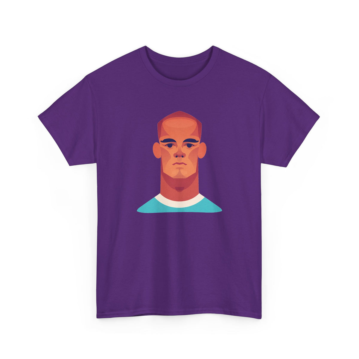 Vinny Kompany Manchester City Legend Minimalist Portrait Tee — Bold Stylized Face Graphic T-Shirt