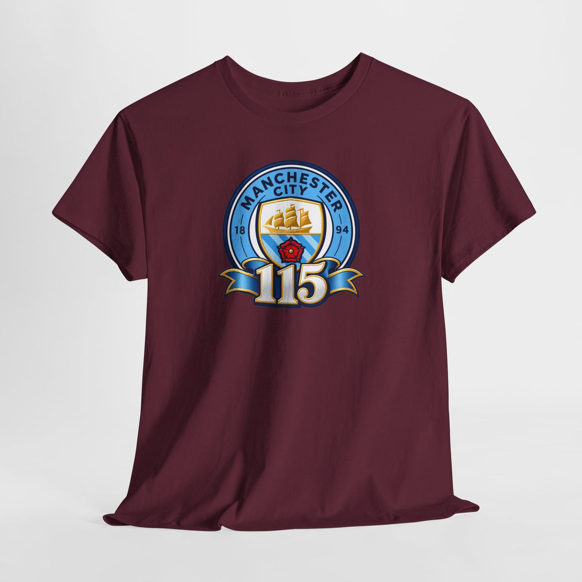 Manchester City 115th Crest Inspired Cotton T-Shirt