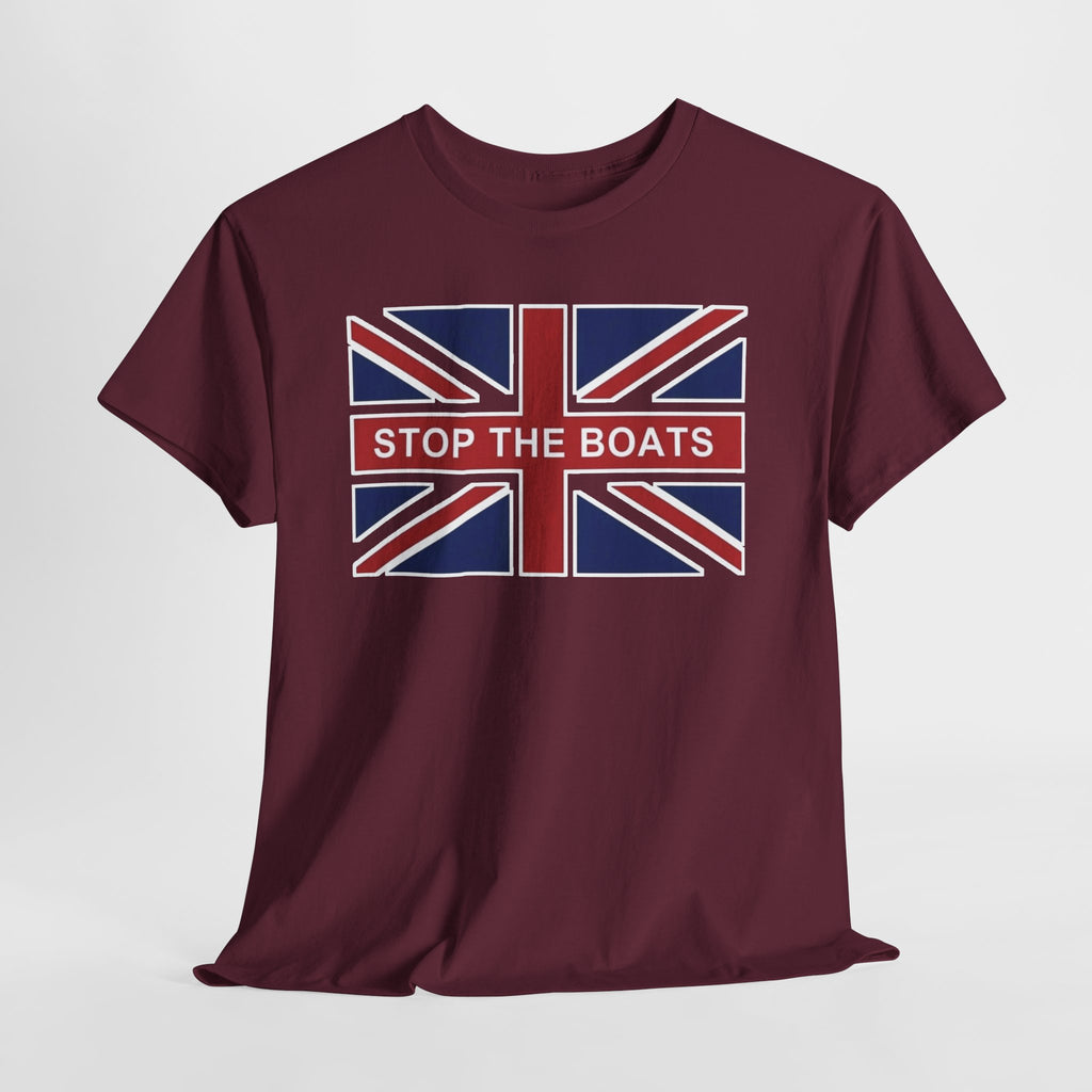 Union Jack "Stop The Boats" Political Statement Tee / T-Shirt