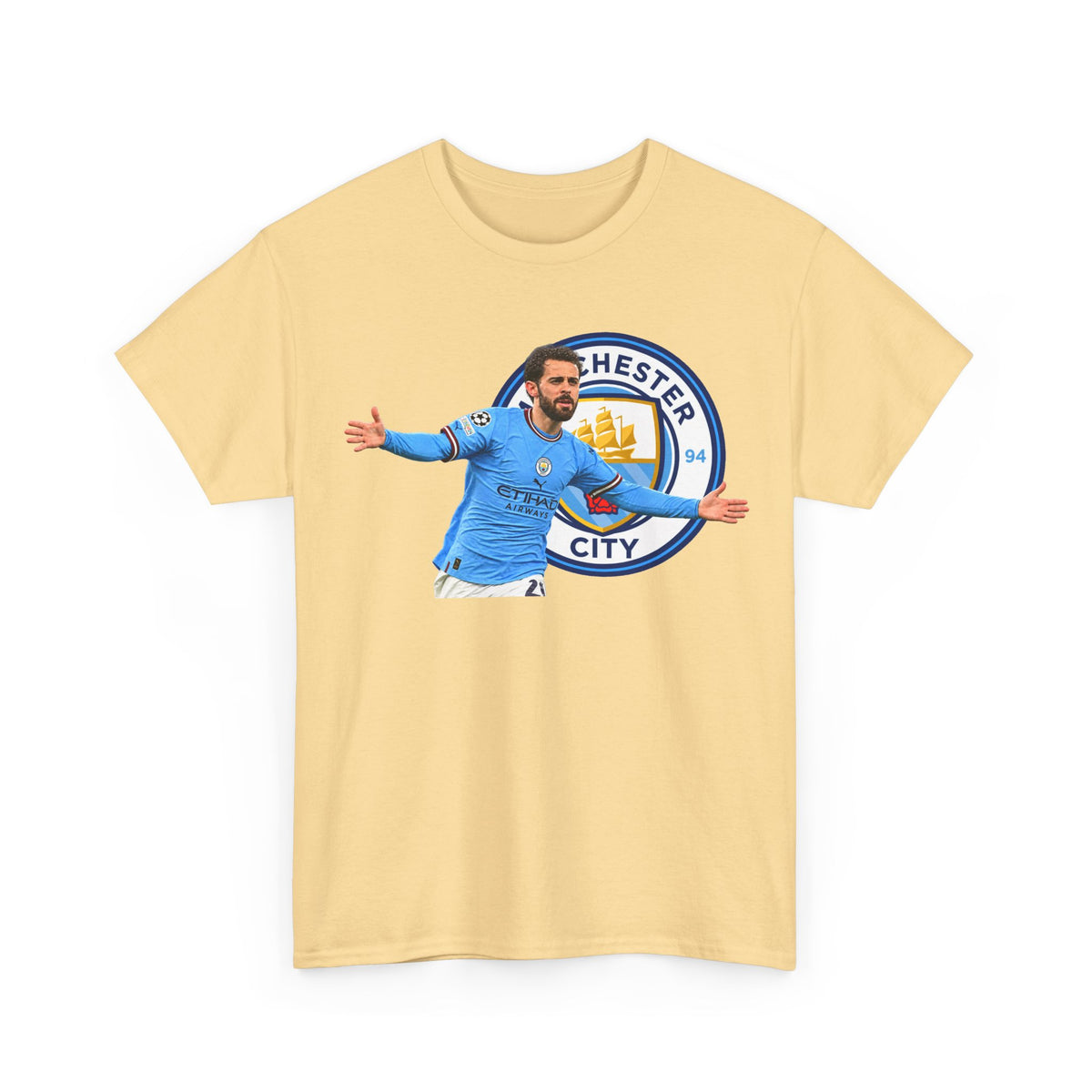 Bernardo Silva Manchester City Football Club Graphic Tee — Celebratory Player Design
