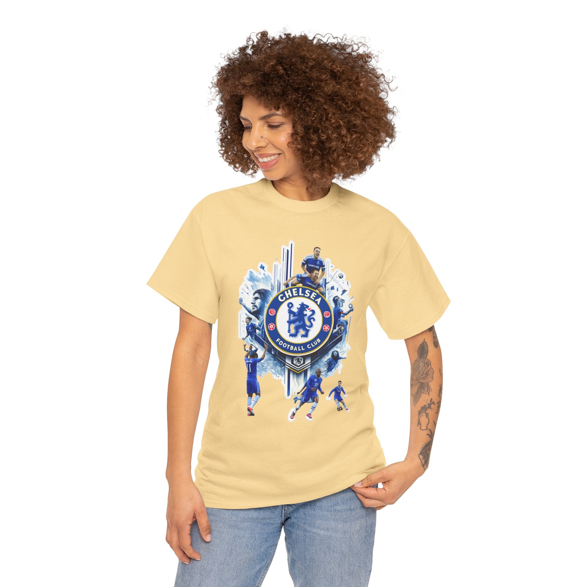 Chelsea FC Crest Players T-Shirt — Blue Football Fan Tee
