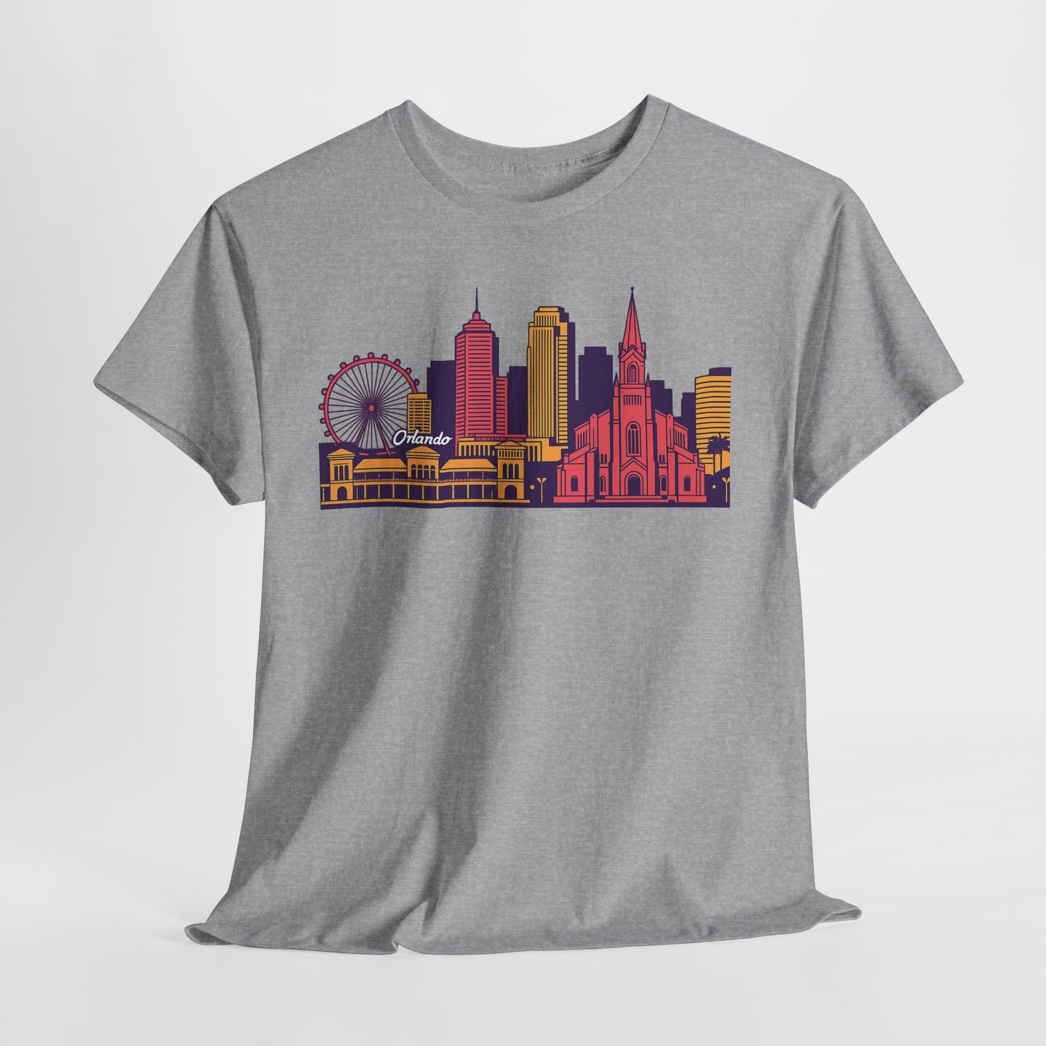 Orlando City Skyline T-Shirt — Colorful Urban Landmark Graphic Tee