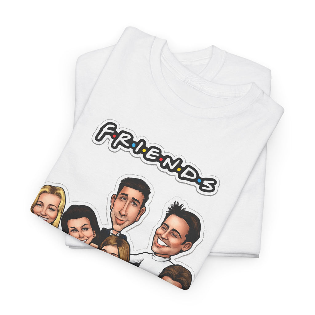 Friends TV Show Cartoon Cast T-Shirt — Iconic Couch Graphic Tee
