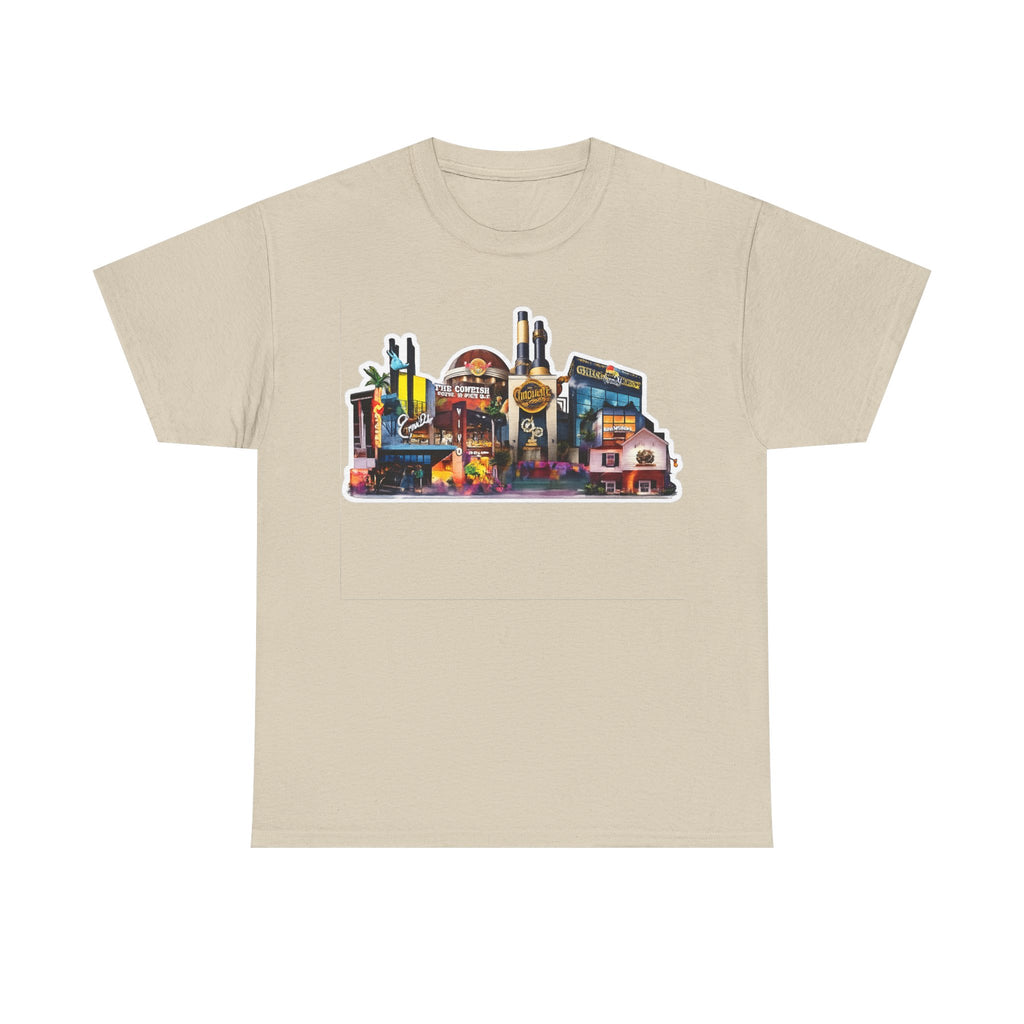 Universal Orlando Skyline T-Shirt — Neon Strip Casino Cityscape Tee