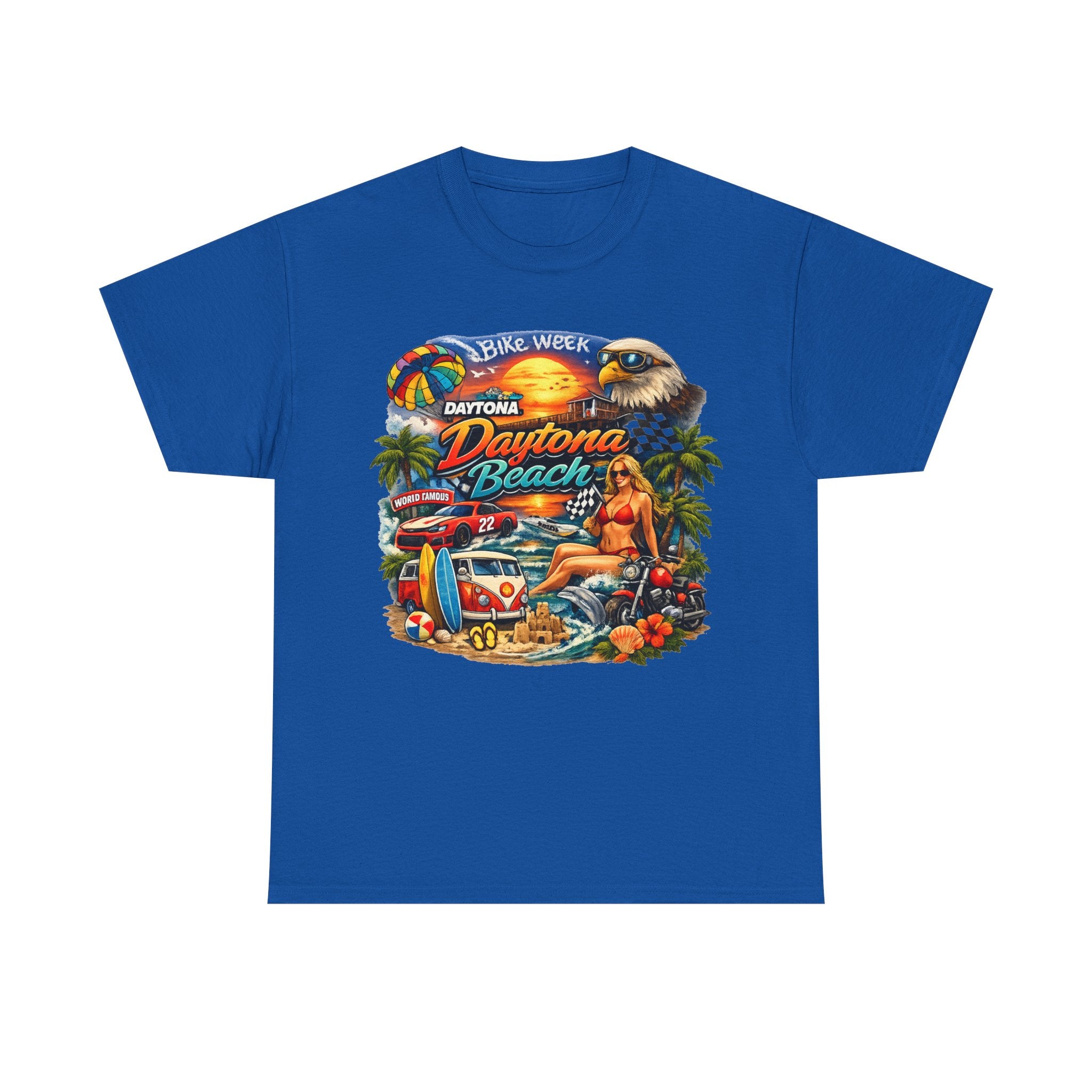 Daytona Beach Vintage Surf T-Shirt — Retro Sunset Palm Beach Tee