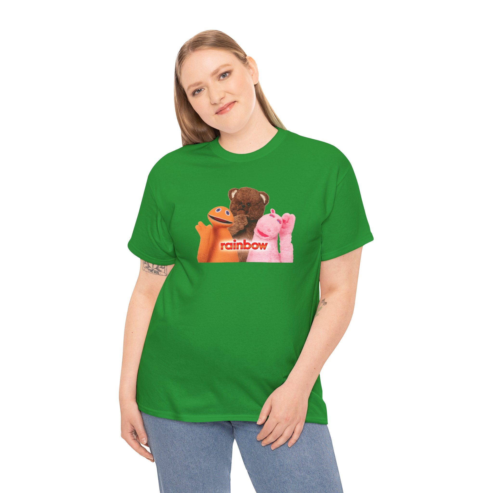 Rainbow Kids TV Zippy, George and Bungle Puppets T-Shirt — Cute Teddy & Hand Puppets Graphic Tee