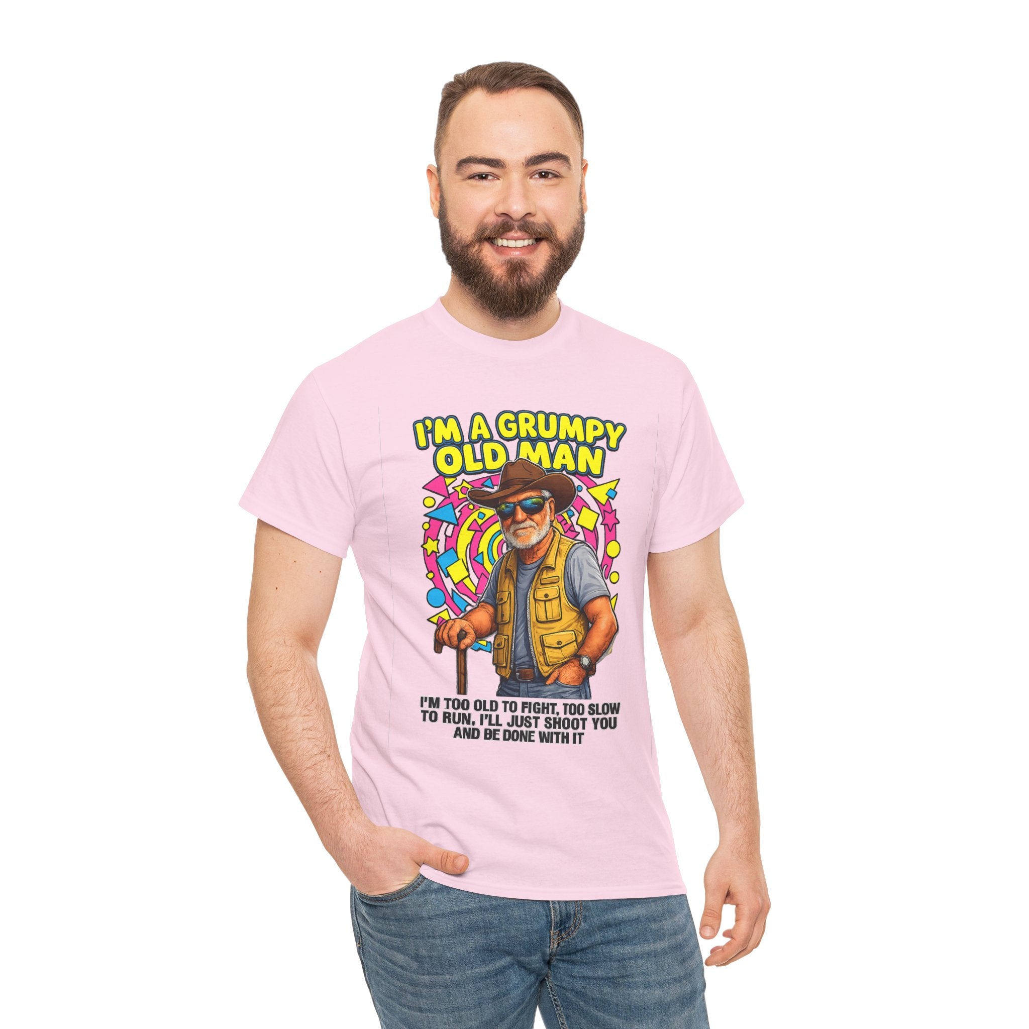 I'm A Grumpy Old Man T-Shirt – Funny Senior Fishing Graphic Tee