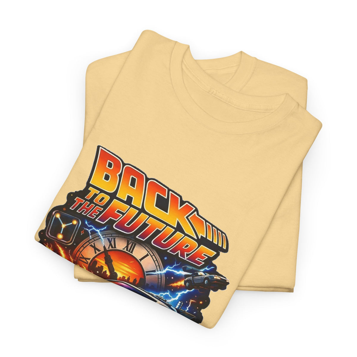 Back to the Future Graphic Tee – Retro 1985 DeLorean Design