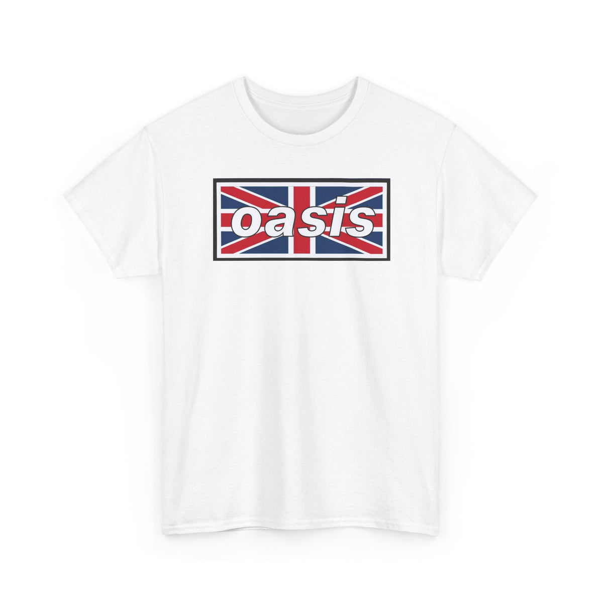 Oasis Union Jack Tee — British Rock Band Vintage-Inspired T-Shirt