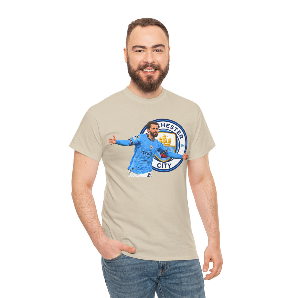 Bernardo Silva Manchester City Football Club Graphic Tee — Celebratory Player Design