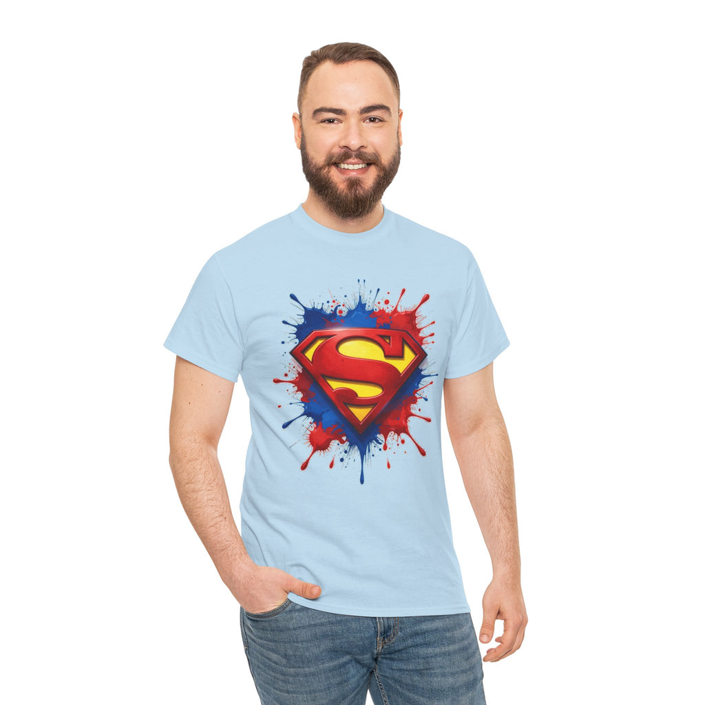 Superhero Emblem Paint-Splash T-Shirt