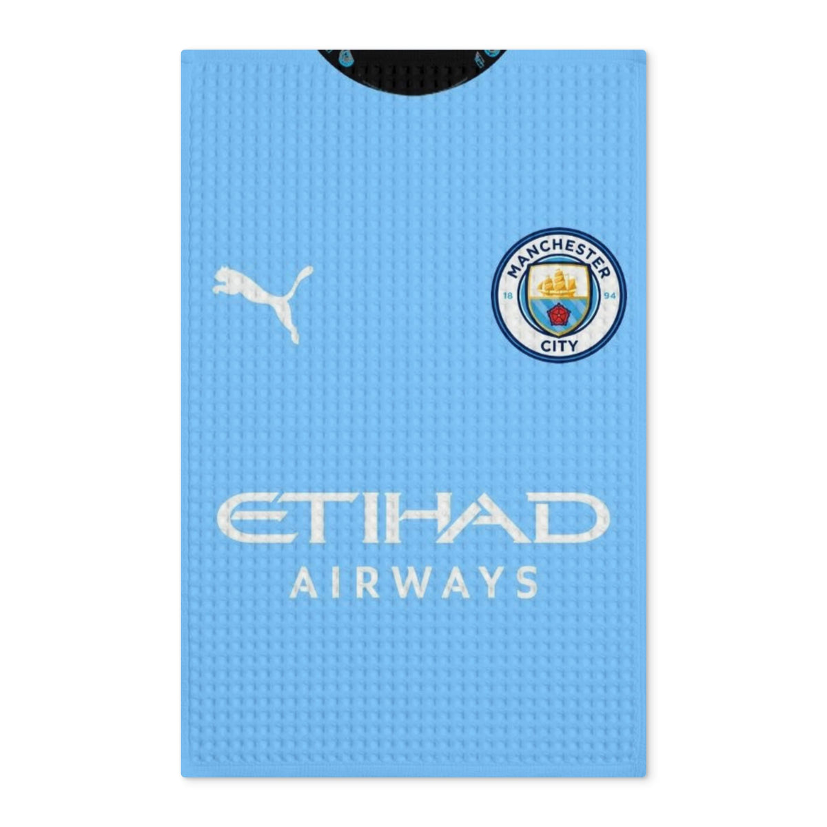 Manchester City Football Tea Towel — Etihad Airways Jersey Design
