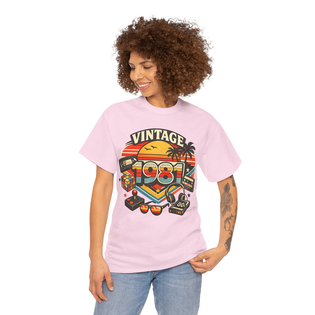 Vintage 1981 Retro Tee — 80s Nostalgia Graphic T-Shirt