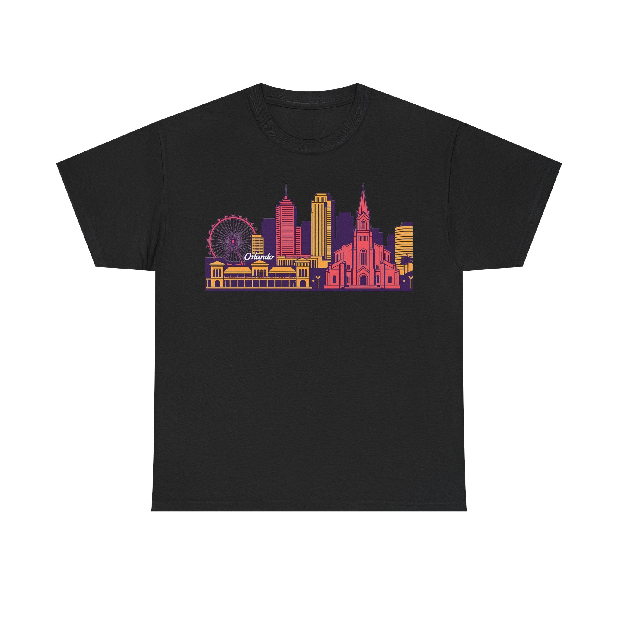 Orlando City Skyline T-Shirt — Colorful Urban Landmark Graphic Tee