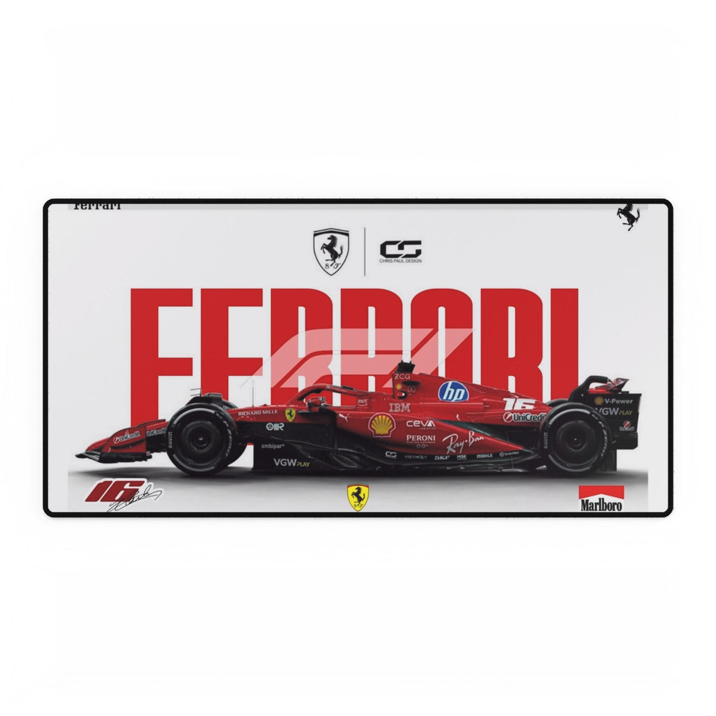 Ferrari Racing Desk Mat — Red Formula Race Car Mouse Pad