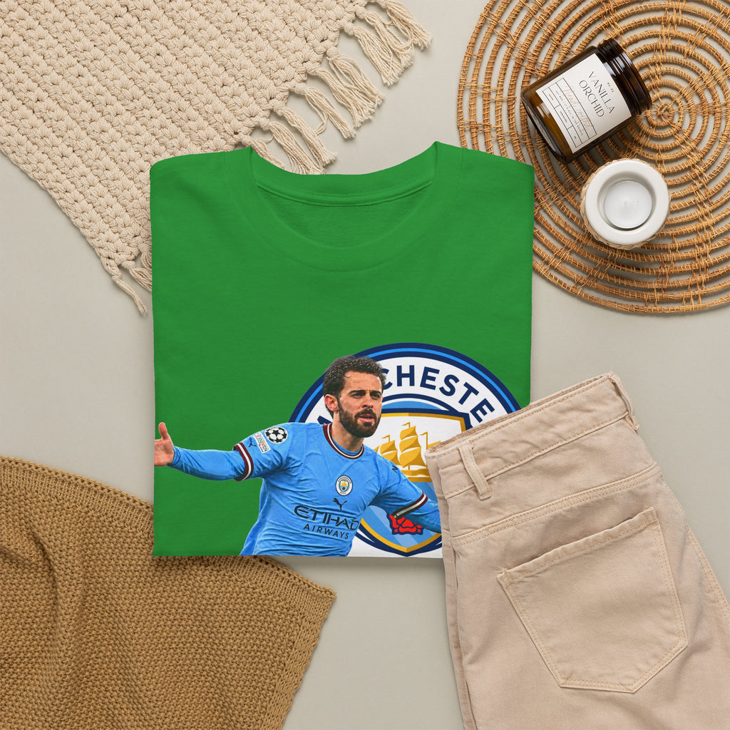 Bernardo Silva Manchester City Football Club Graphic Tee — Celebratory Player Design