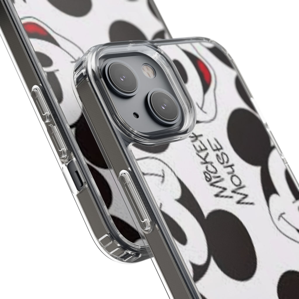 Mickey Mouse Clear Phone Case – Retro Cartoon Pattern Clear Case