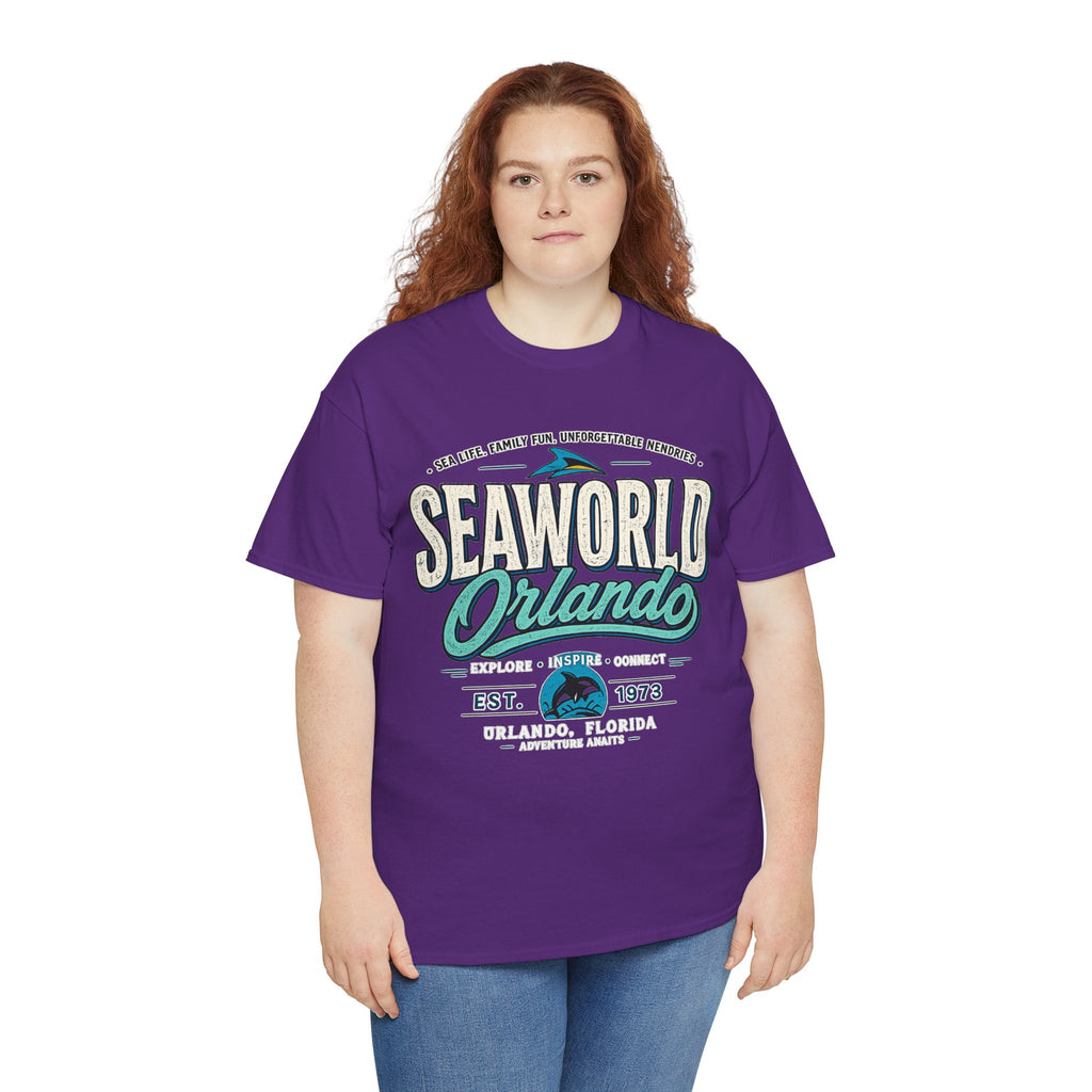 SeaWorld Orlando Graphic Tee — Retro Explore Inspire Connect Vacation Shirt