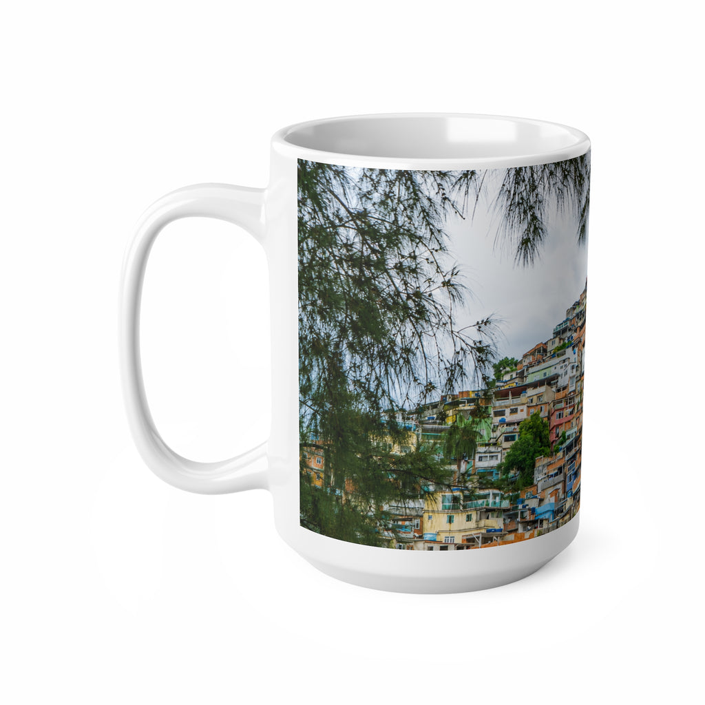 Favela Cityscape Coffee Mug — Tropical Rio Panorama Ceramic Mug (11oz, 15oz)