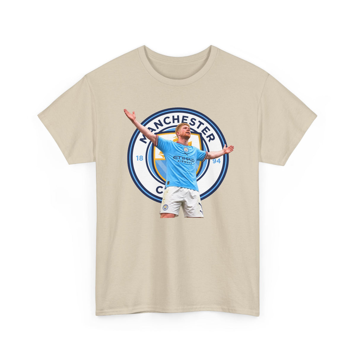 Kevin De Bruyne Manchester Football Club Legend Cotton T-Shirt — Player Celebration Graphic T-Shirt