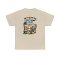 T-Shirt — "Too Old to Care Club: My Give a Damn is Broken" Vintage Beach Tee