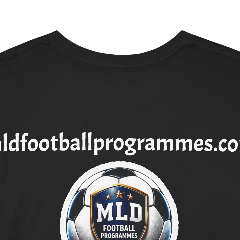 MLD Football Programmes Tee — Vintage Sports Logo Cotton T‑Shirt