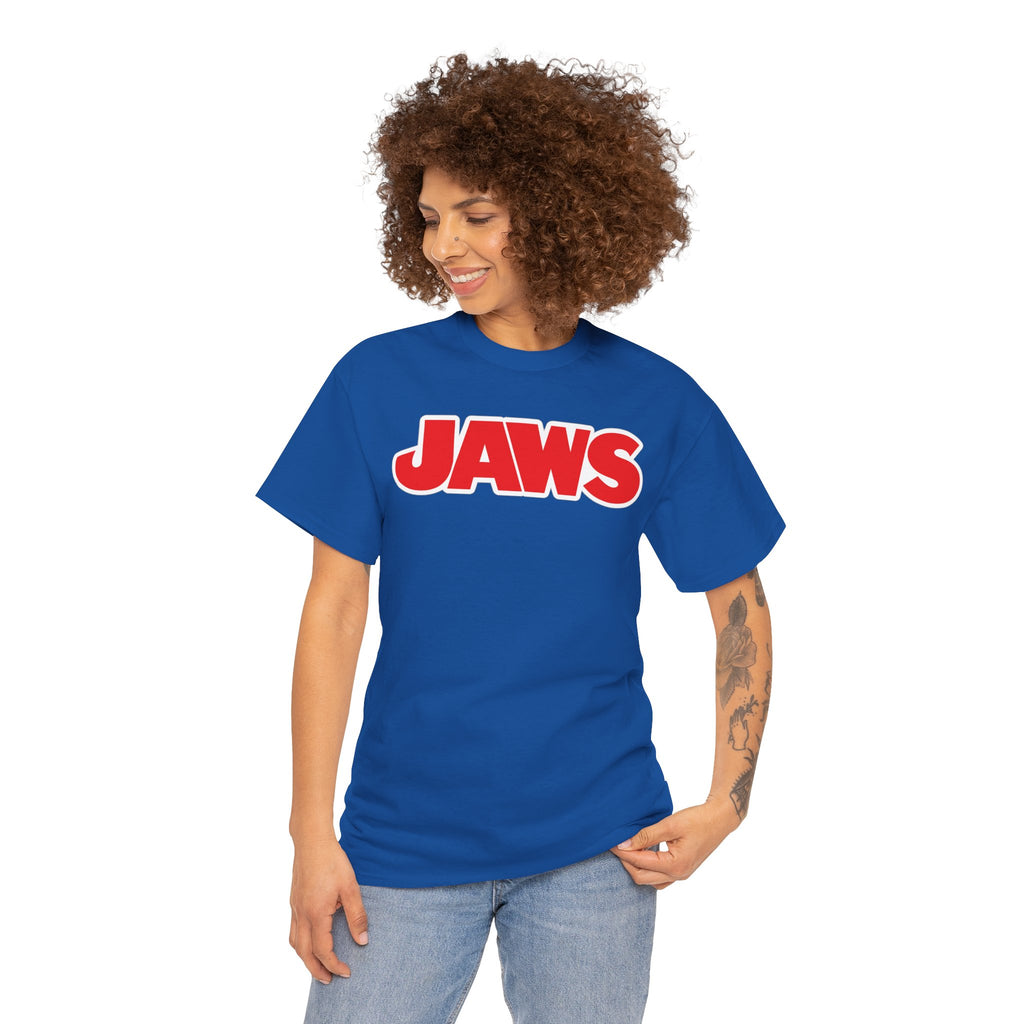 Jaws Logo Tee — Retro Red Movie Graphic T‑Shirt