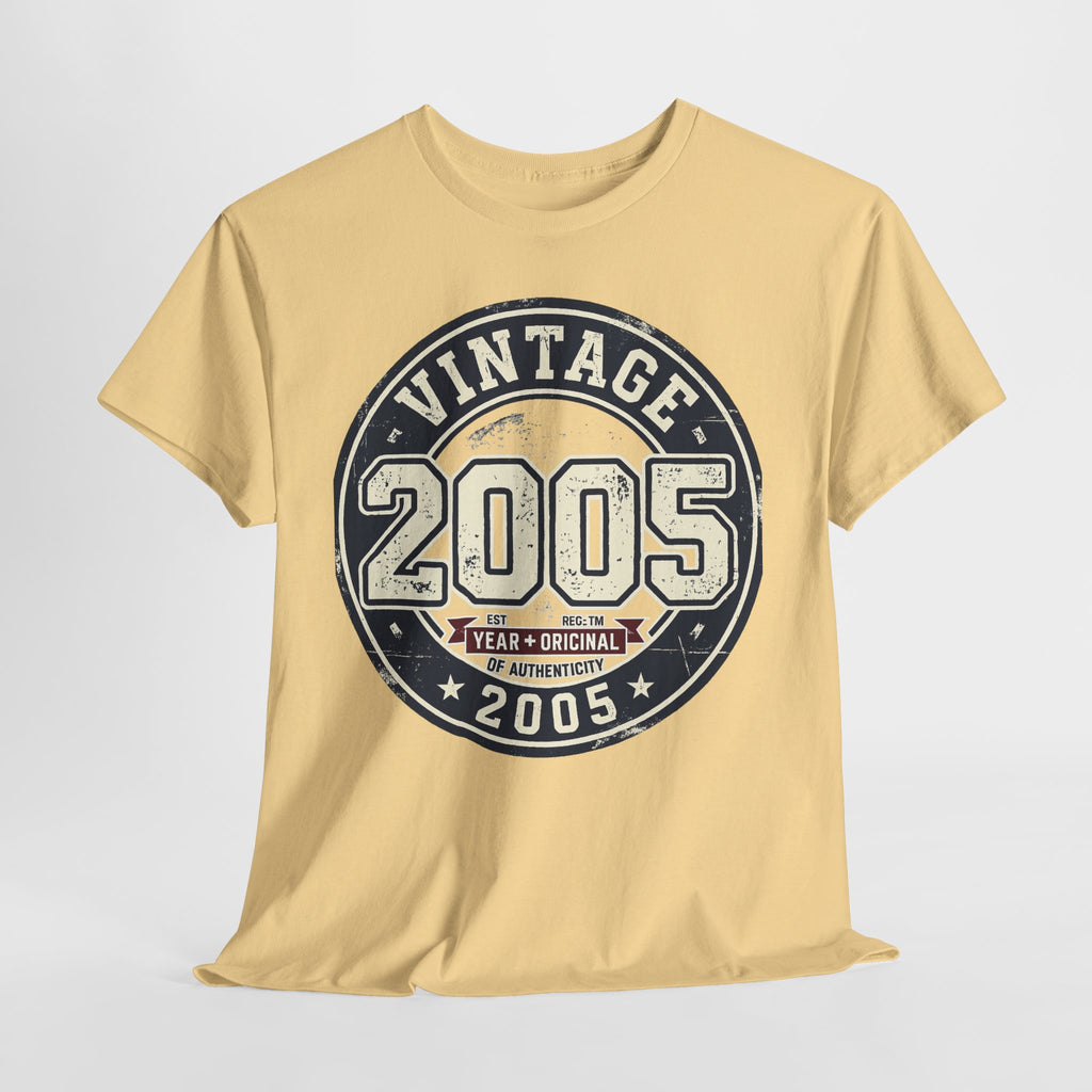 Vintage 2005 T-Shirt — Retro Birth Year Graphic Tee