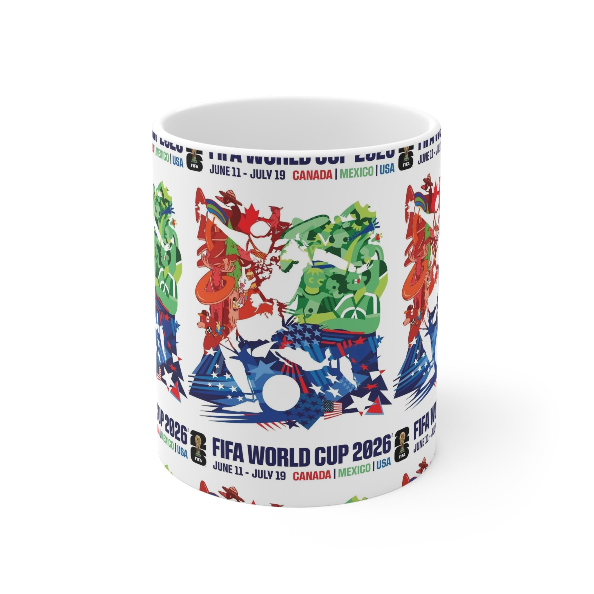 FIFA World Cup 2026 Poster Ceramic Coffee Mug — 11oz/15oz