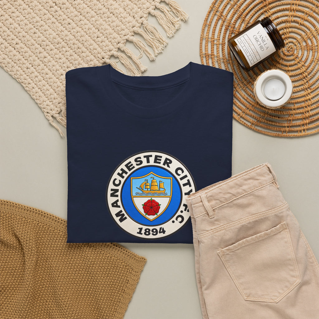 Manchester City retro inspired Unisex Heavy Cotton Tee
