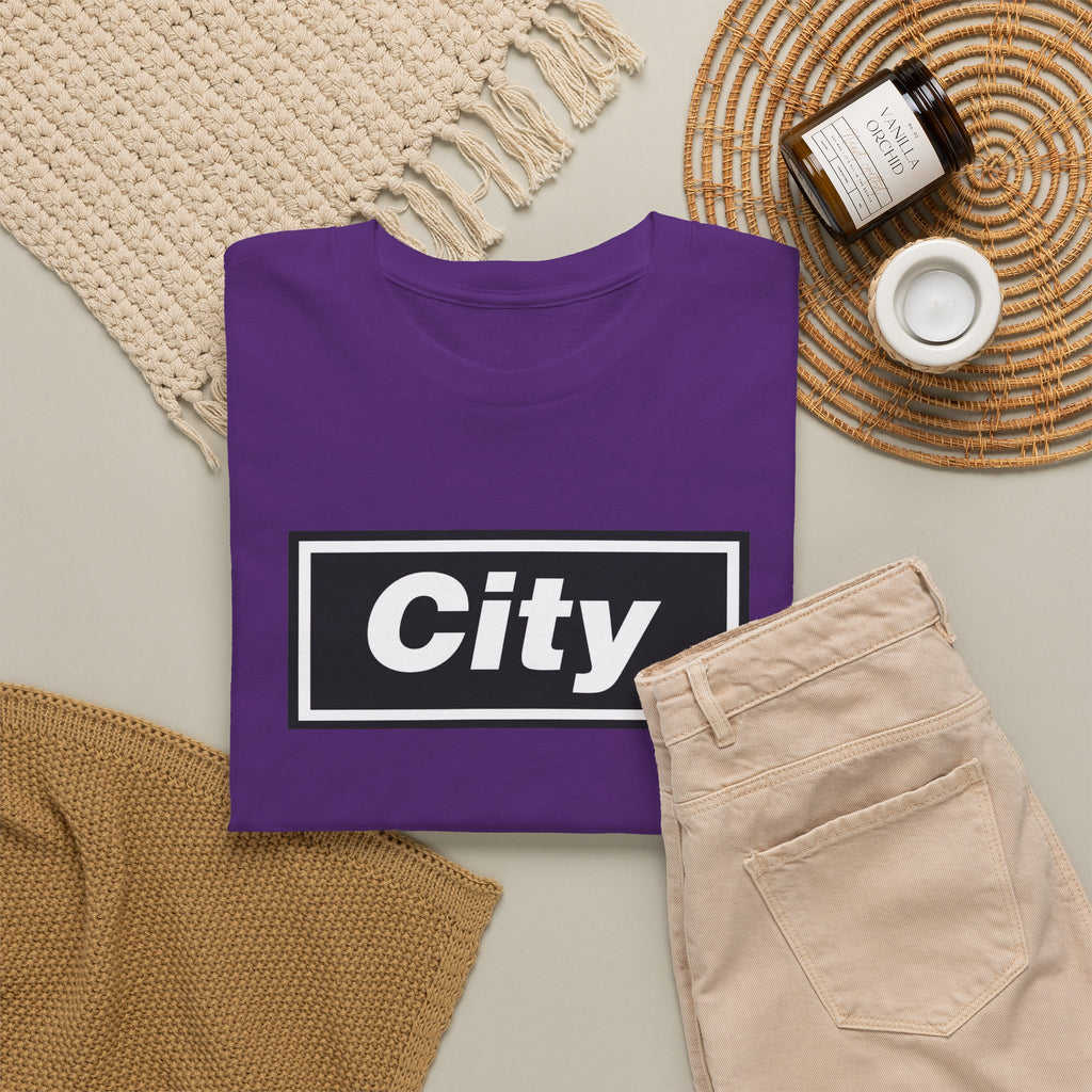 Man City Inspired Box Logo T‑Shirt — Minimal Urban Graphic Tee