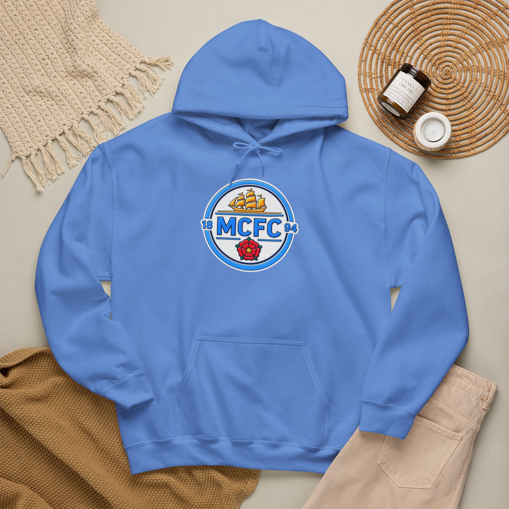 MCFC Logo Hoodie – Vintage Football Club Crest Pullover