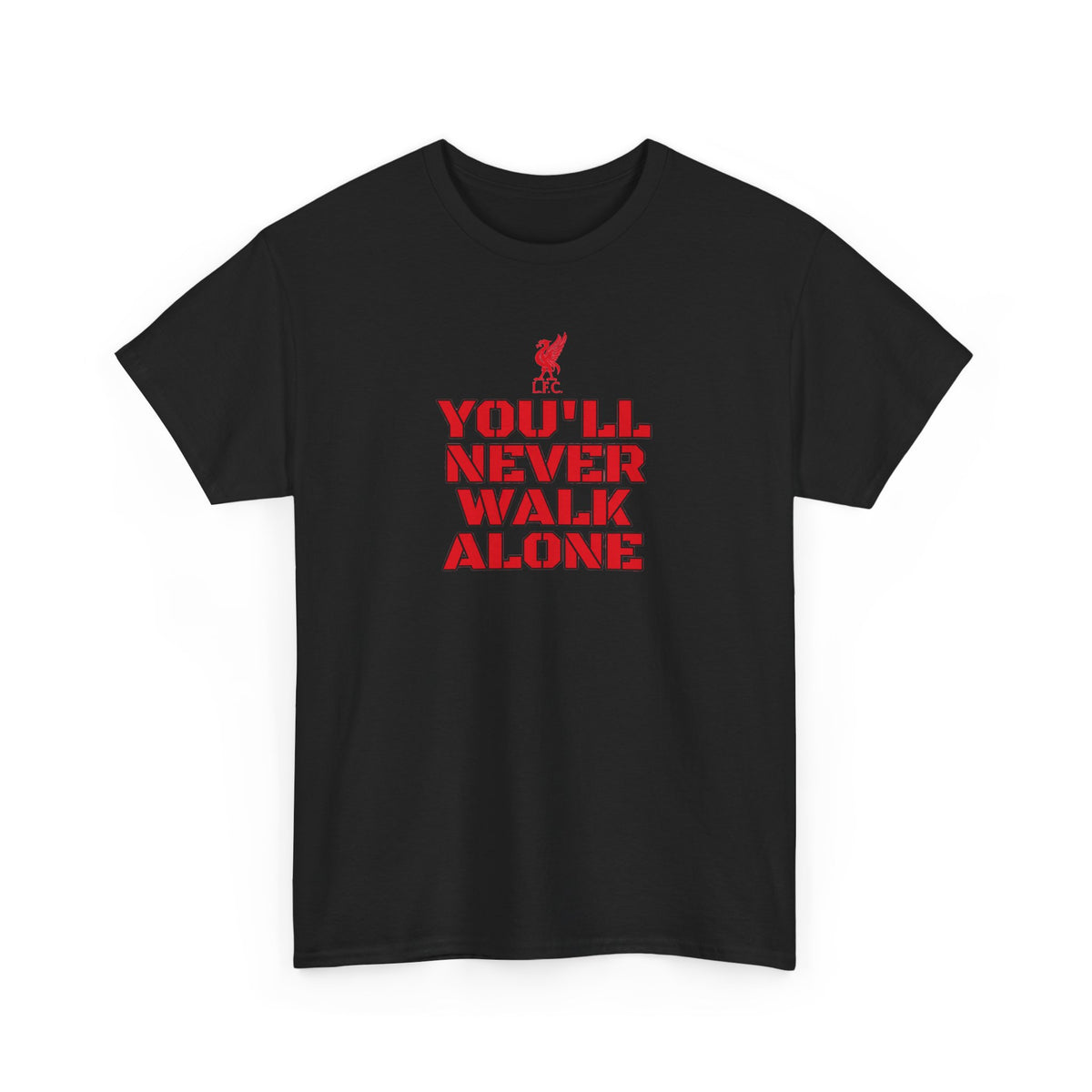 Liverpool you’ll never walk alone black cotton T-shirt