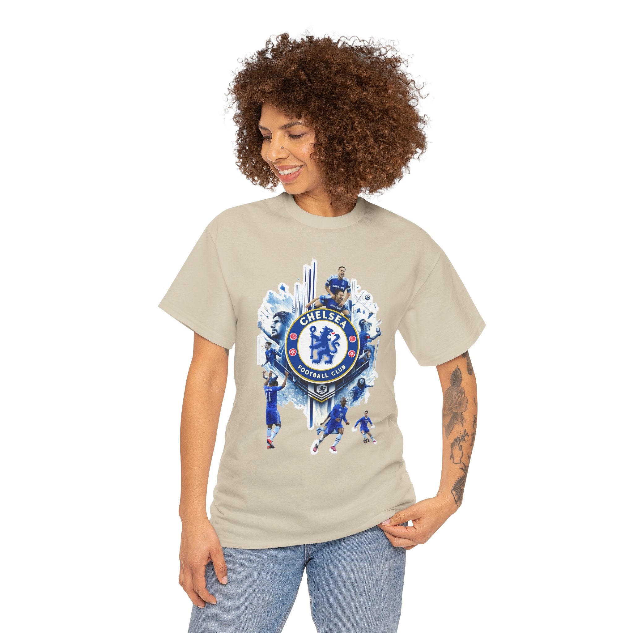 Chelsea FC Crest Players T-Shirt — Blue Football Fan Tee