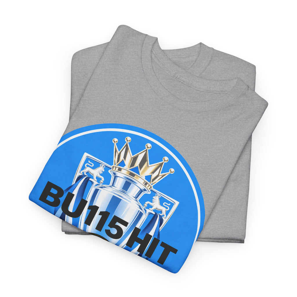 Manchester City Anti Premier League Charges Cotton T-Shirt — 'BU11SH1T' Blue Crown Football Shirt