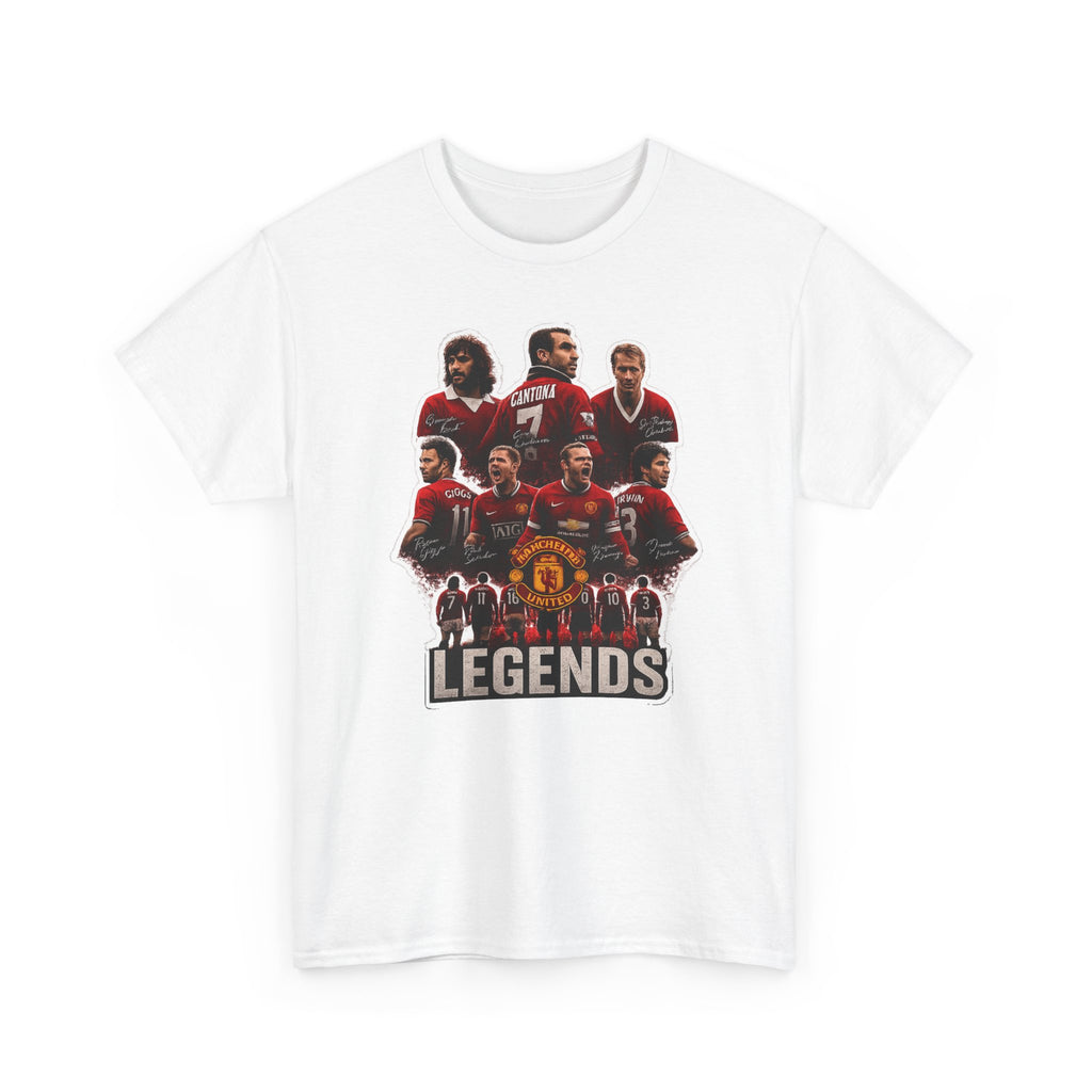 Manchester United Legends Football Team Tee — Retro Manchester United Players Graphic Shirt