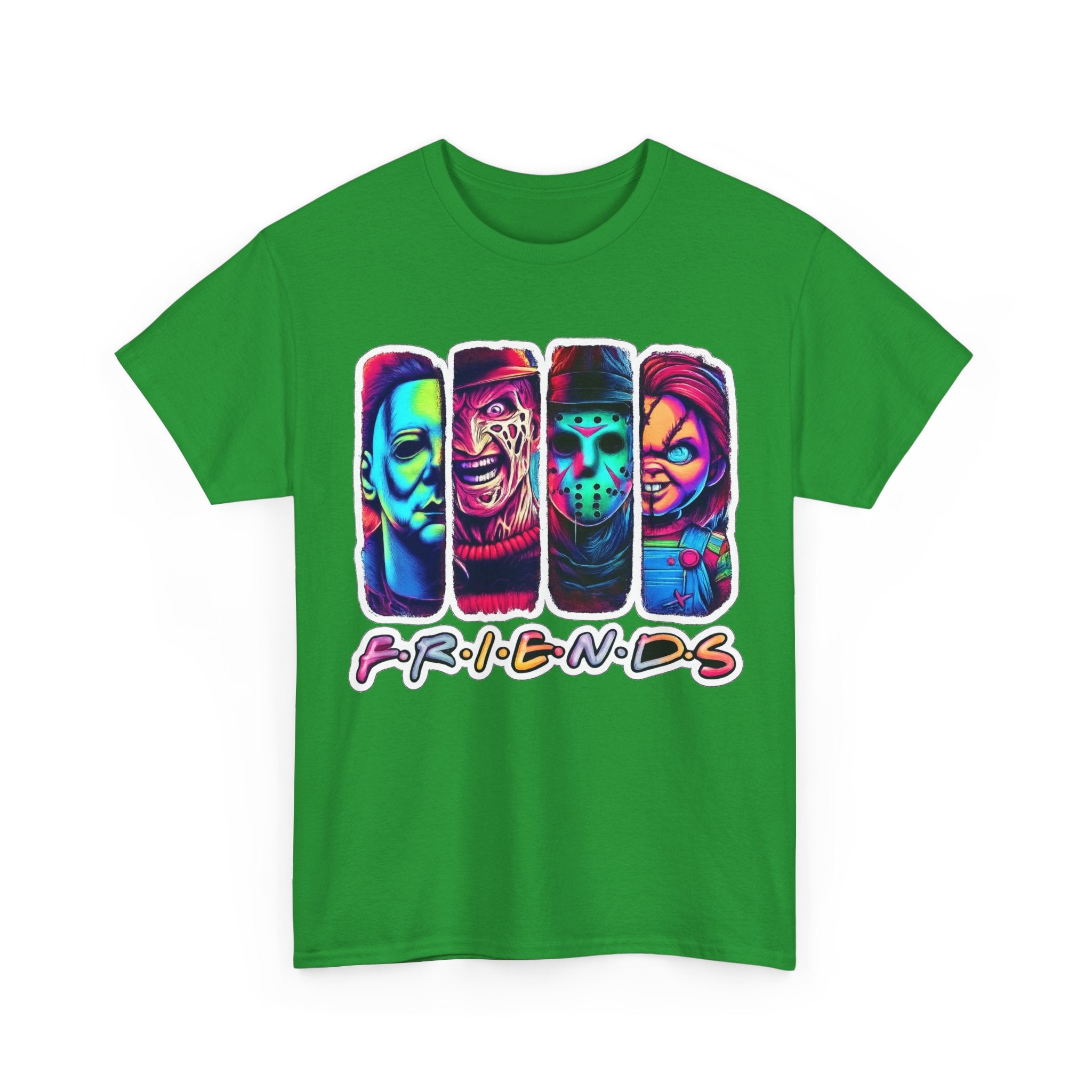 Halloween Horror Icons "Friends" T-Shirt — Neon Retro Slasher Tee