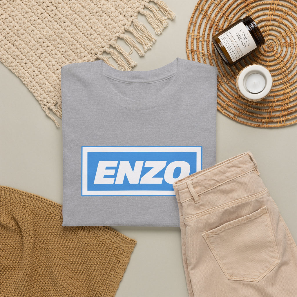 Enzo Man City Inspired Logo Tee — Classic Box-Logo Graphic T-Shirt