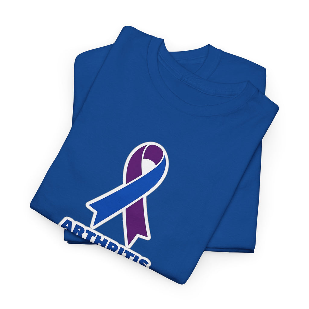 Arthritis Sucks Awareness T-Shirt — Purple & Blue Ribbon Support Tee