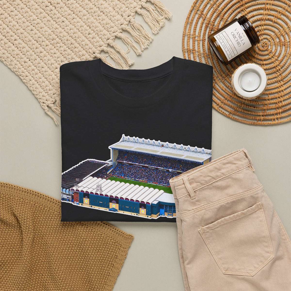Manchester City Maine Road Stadium Illustration T‑Shirt — Vintage Football Arena Graphic Tee