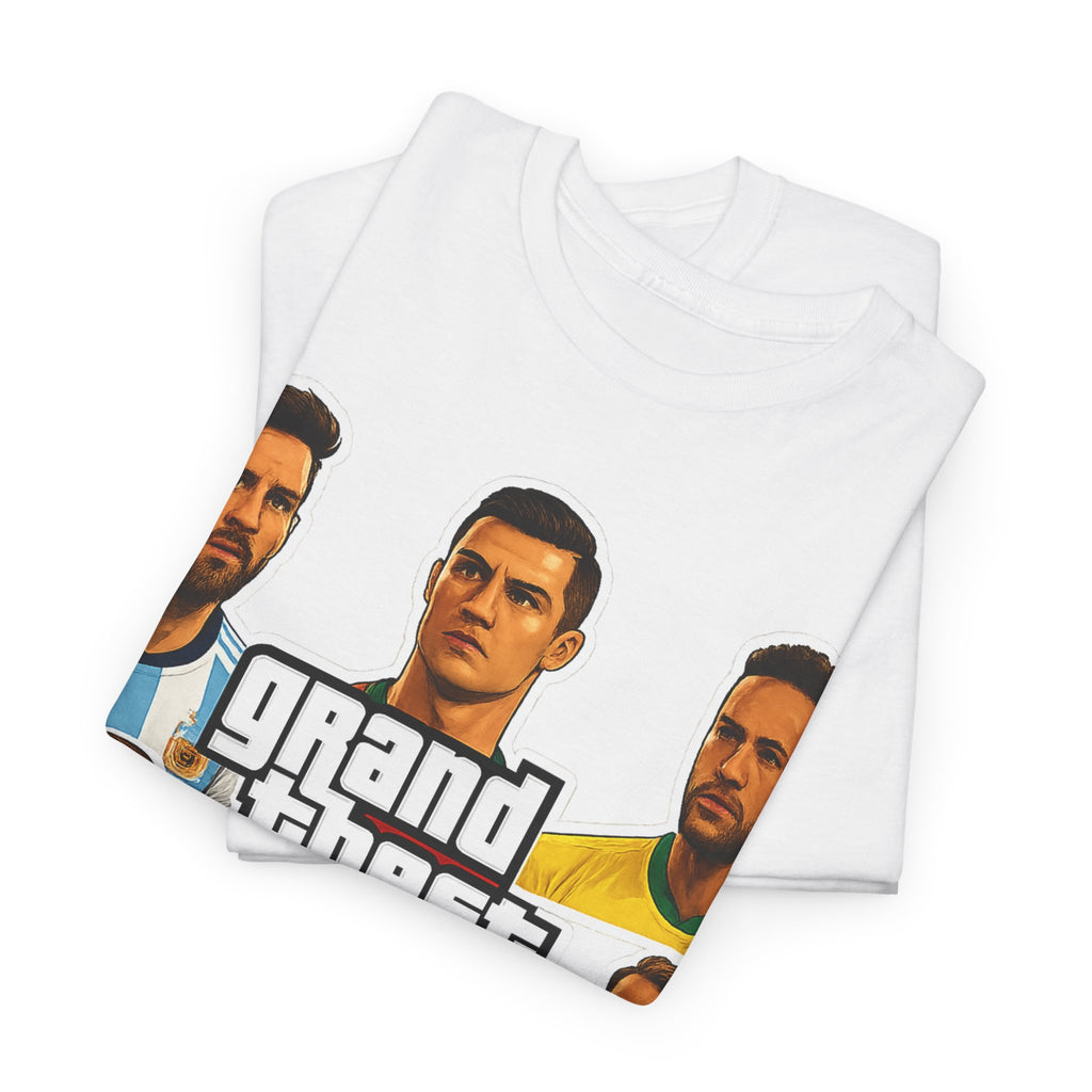 Graphic Tee — 'Grand Theft Auto V Football' Soccer Players Collage Shirt