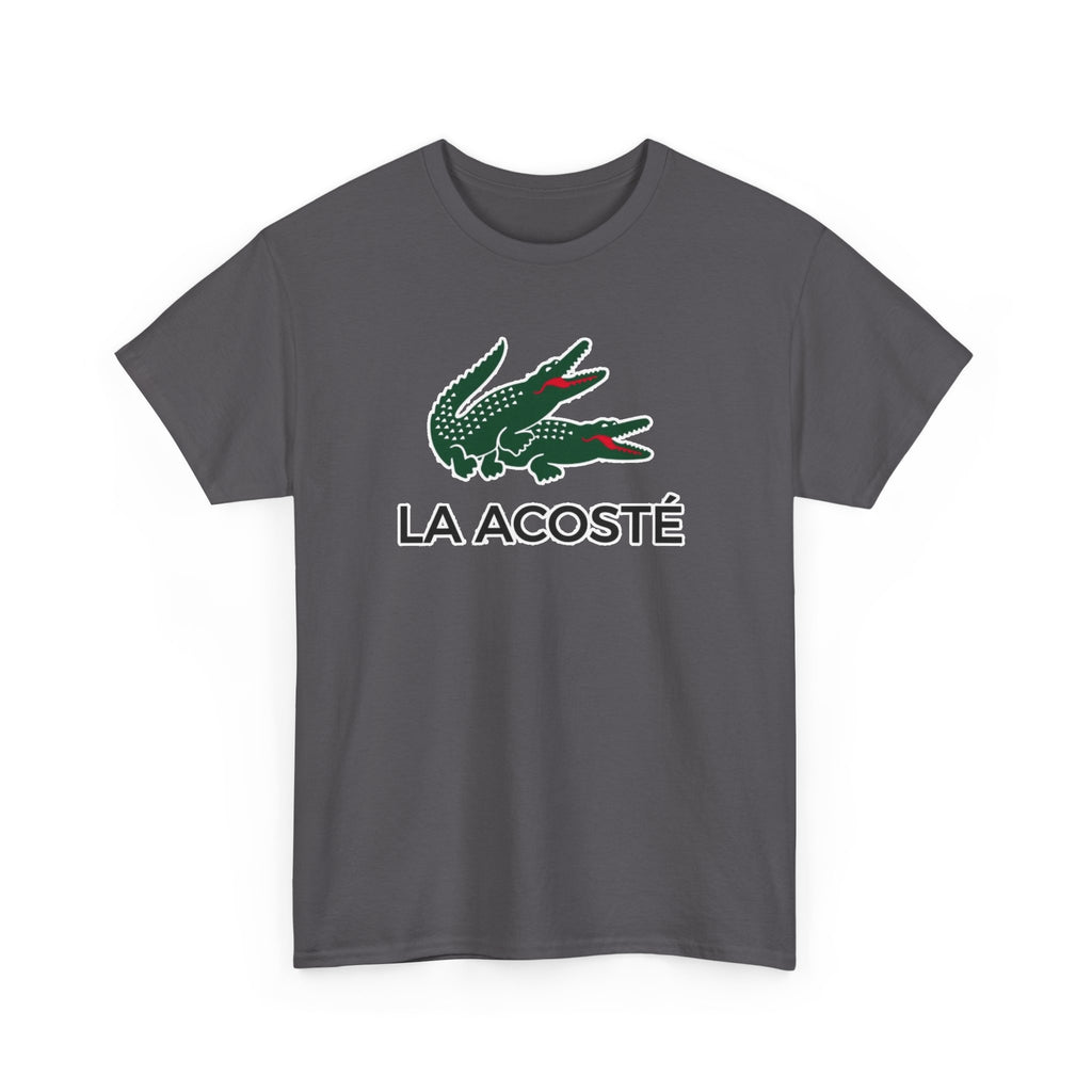 La Acosté Crocodile Logo Graphic Cotton Tee / T-Shirt