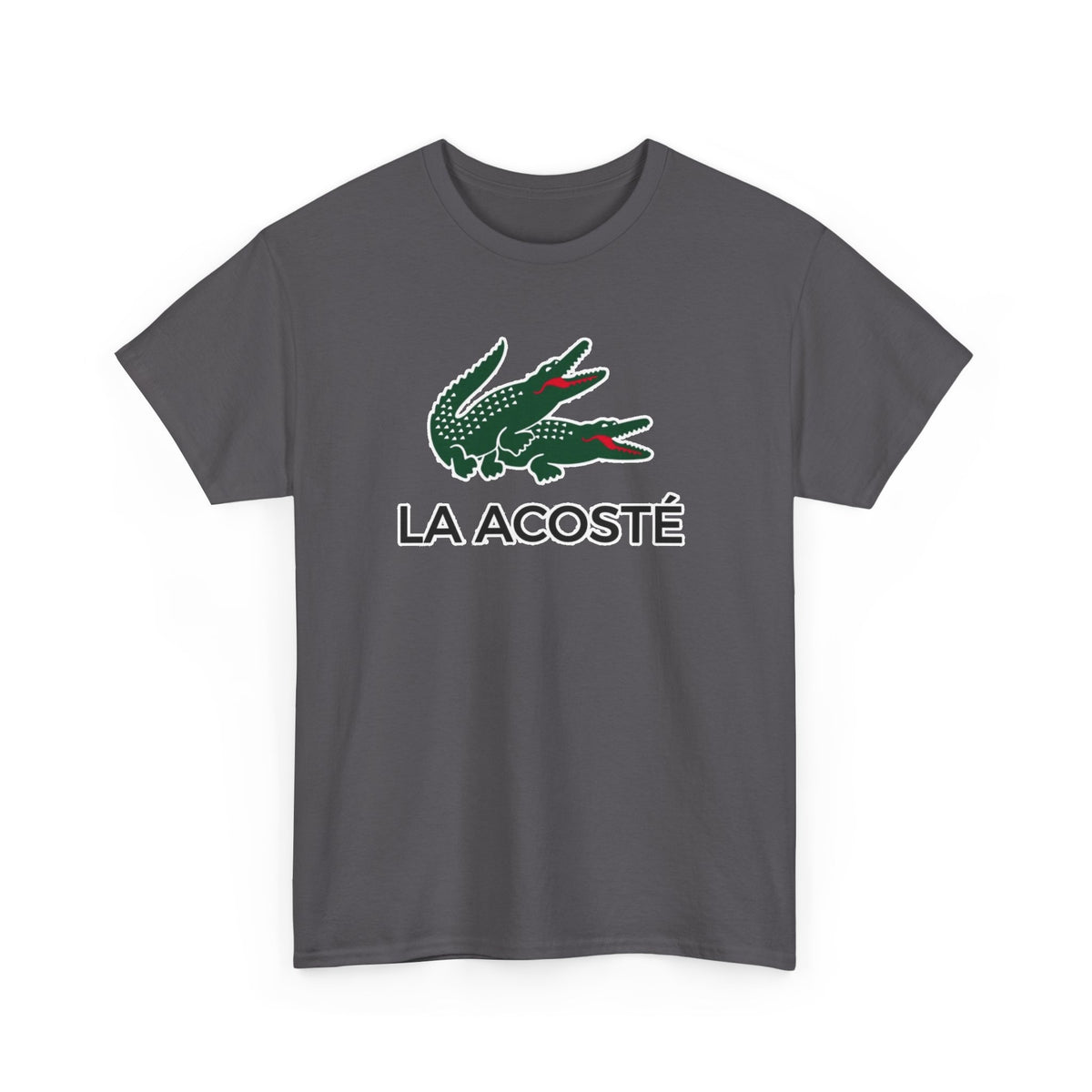 La Acosté Crocodile Logo Graphic Cotton Tee / T-Shirt
