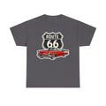 Route 66 Classic Car T‑Shirt — Retro Red Convertible Road Trip Tee