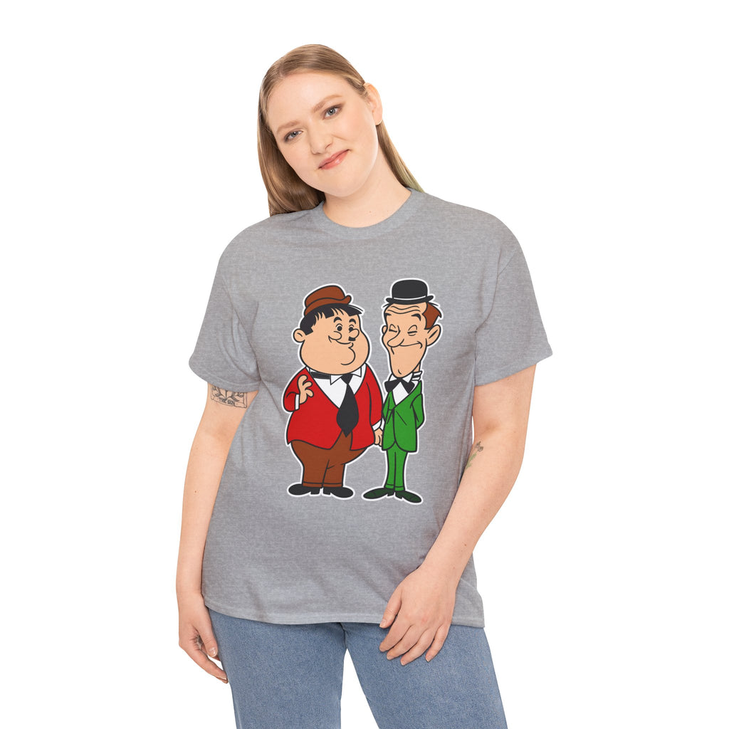 Comedy Duo Vintage Cartoon Cotton T-Shirt