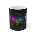 Men in Black Universal HHN Nightscape Mug — Colorful Architectural Night Photo Ceramic Coffee Cup (11oz, 15oz)