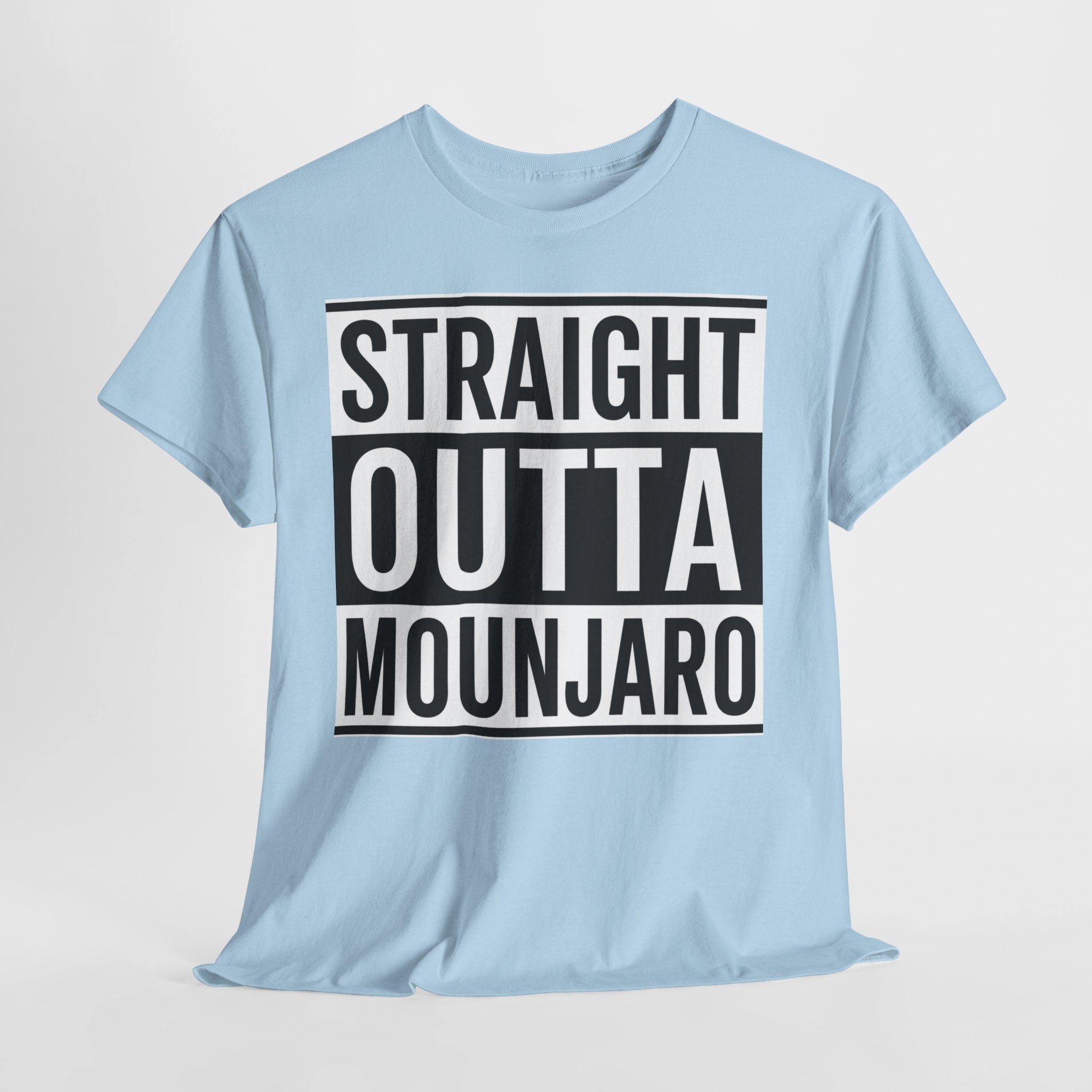 T-Shirt — "Straight Outta Mounjaro" Bold Typography Tee