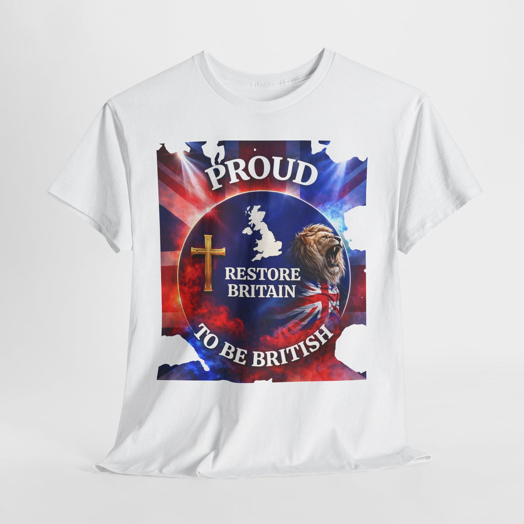 Proud to Be British Restore Britain Cotton T‑Shirt
