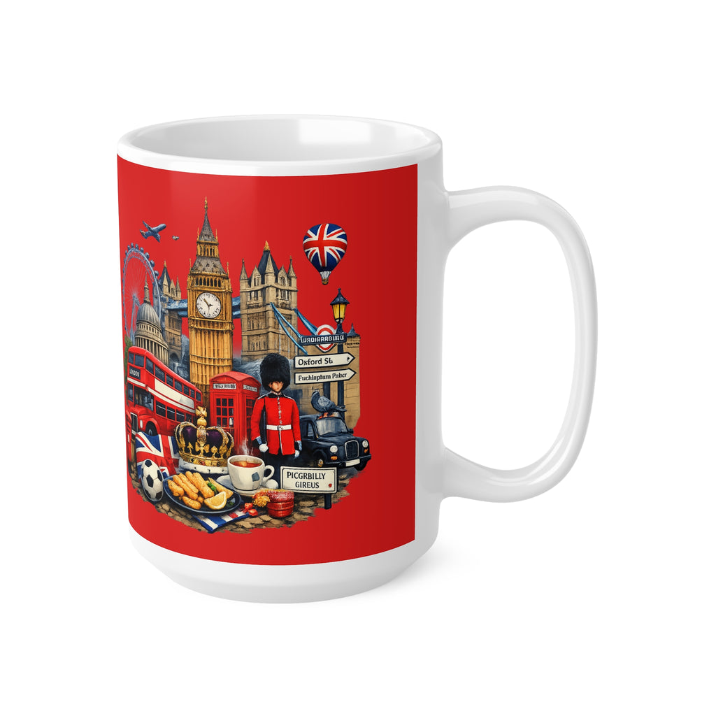 London Icons Coffee Mug — Red 11oz/15oz Ceramic Souvenir